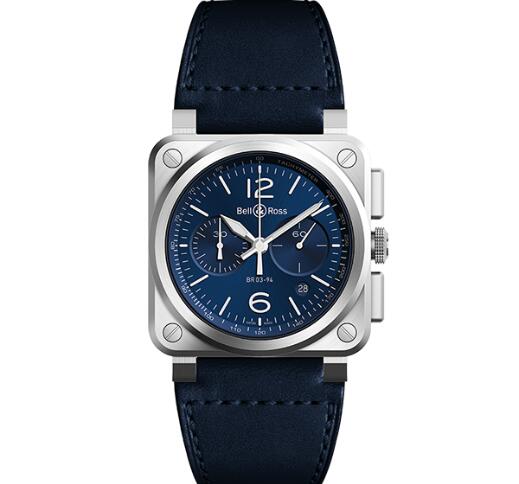 Replica Bell and Ross br0394 Watch BR 03-94 BLUE STEEL BR0394-BLU-ST/SCA